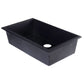 ALFI Brand AB3020UM-BLA Black 30" Undermount Single Bowl Granite Composite Kitchen Sink