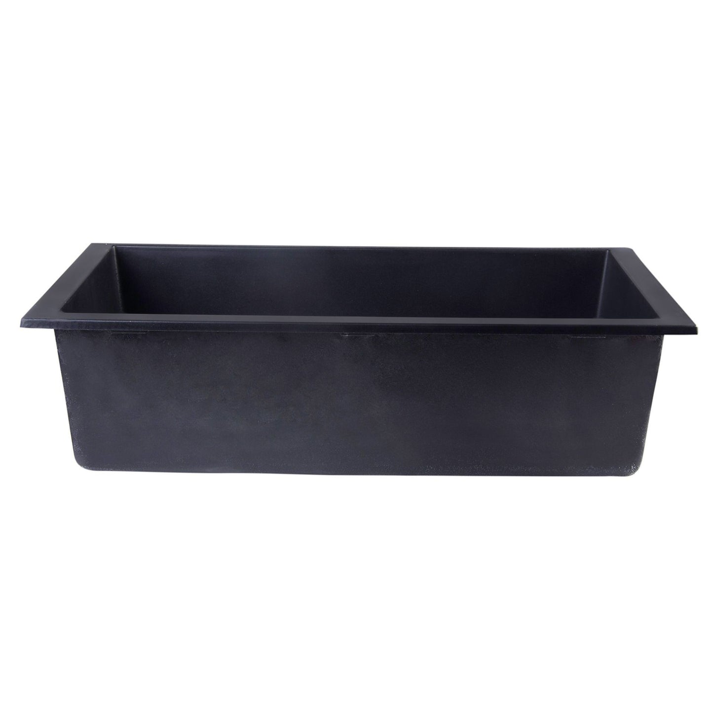 ALFI Brand AB3020UM-BLA Black 30" Undermount Single Bowl Granite Composite Kitchen Sink