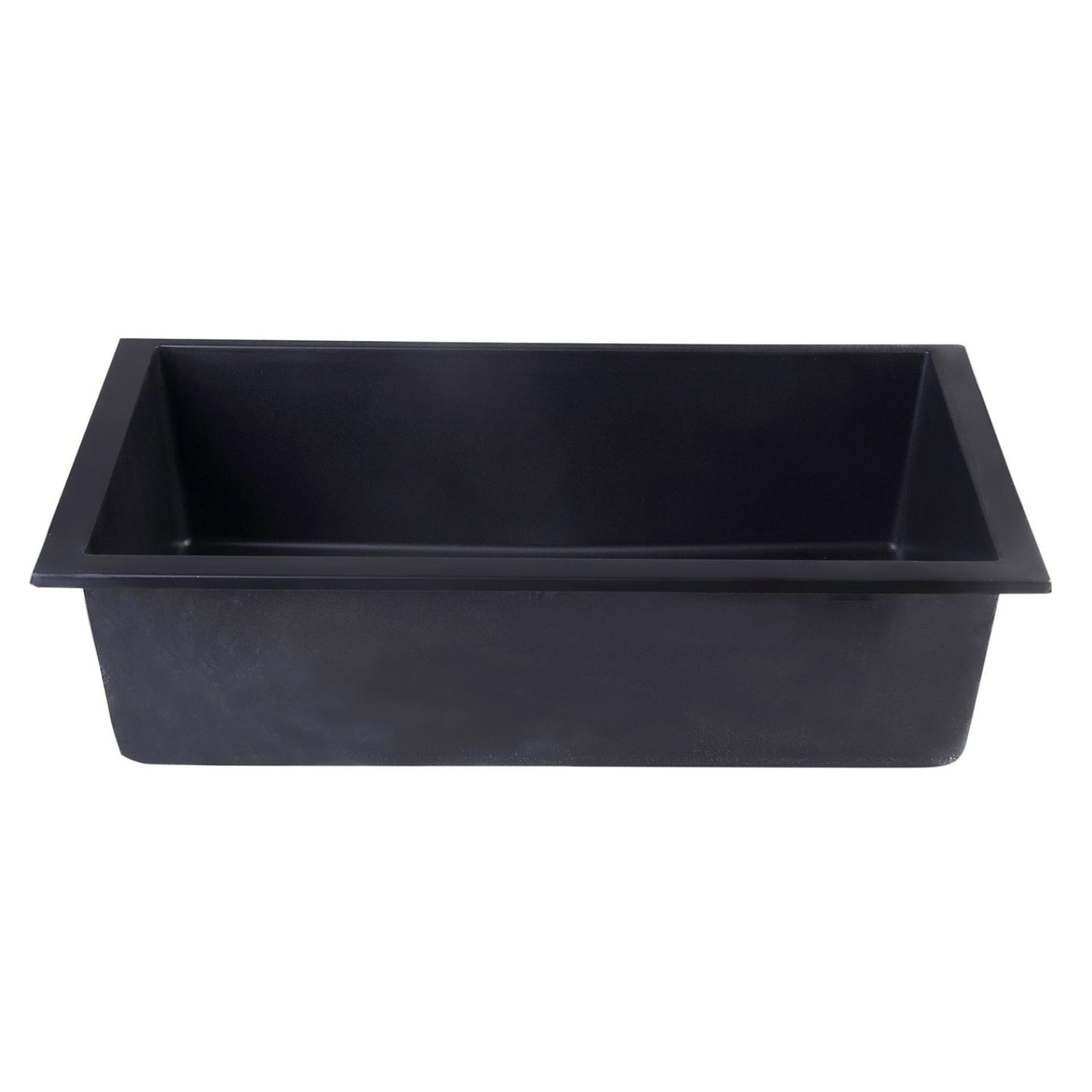 ALFI Brand AB3020UM-BLA Black 30" Undermount Single Bowl Granite Composite Kitchen Sink