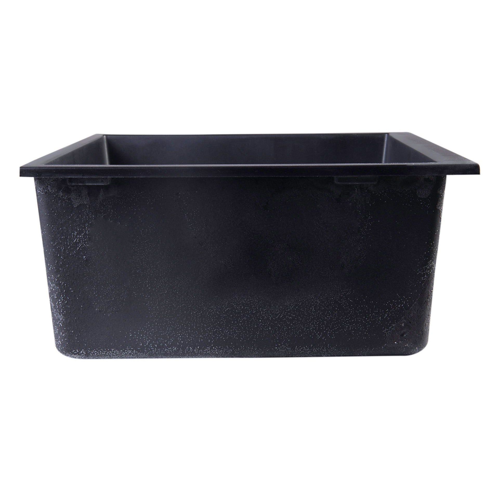 ALFI Brand AB3020UM-BLA Black 30" Undermount Single Bowl Granite Composite Kitchen Sink