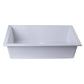 ALFI Brand AB3020UM-W White 30" Undermount Single Bowl Granite Composite Kitchen Sink