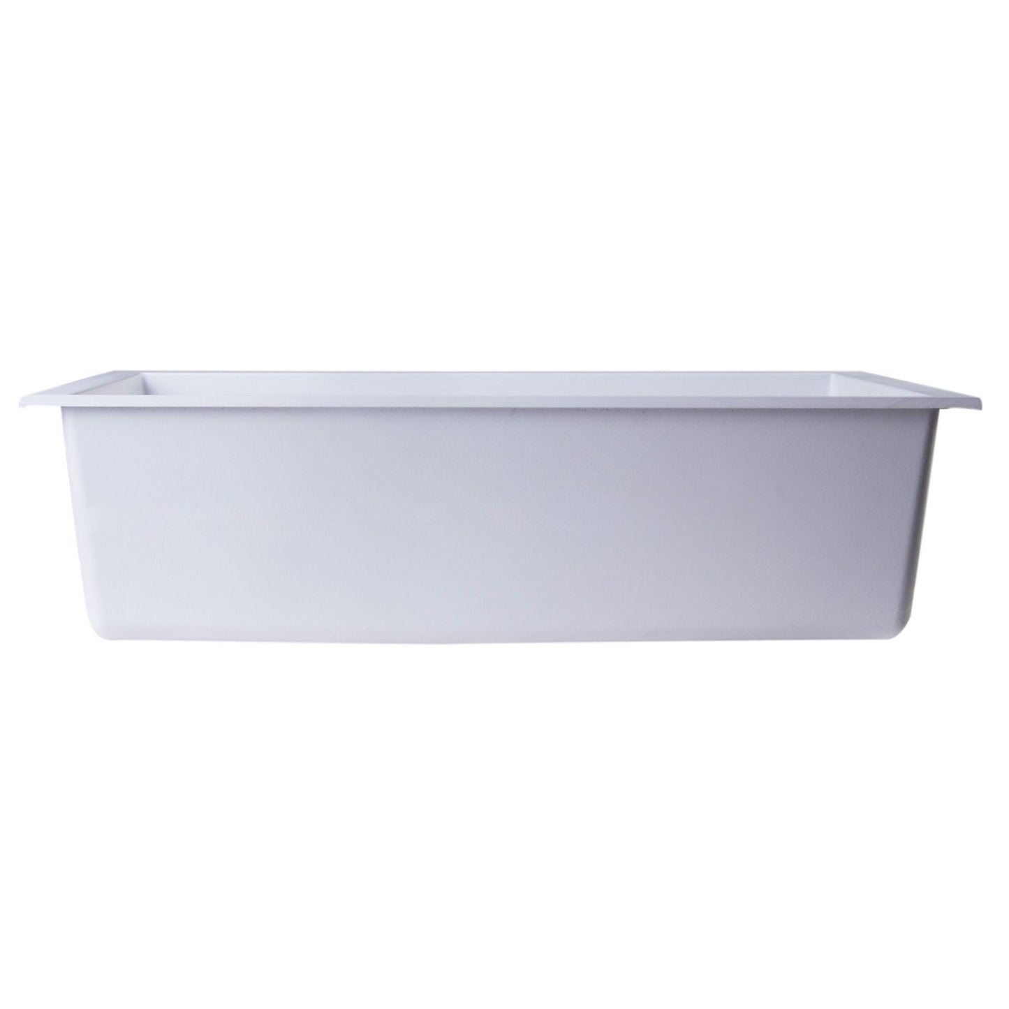 ALFI Brand AB3020UM-W White 30" Undermount Single Bowl Granite Composite Kitchen Sink