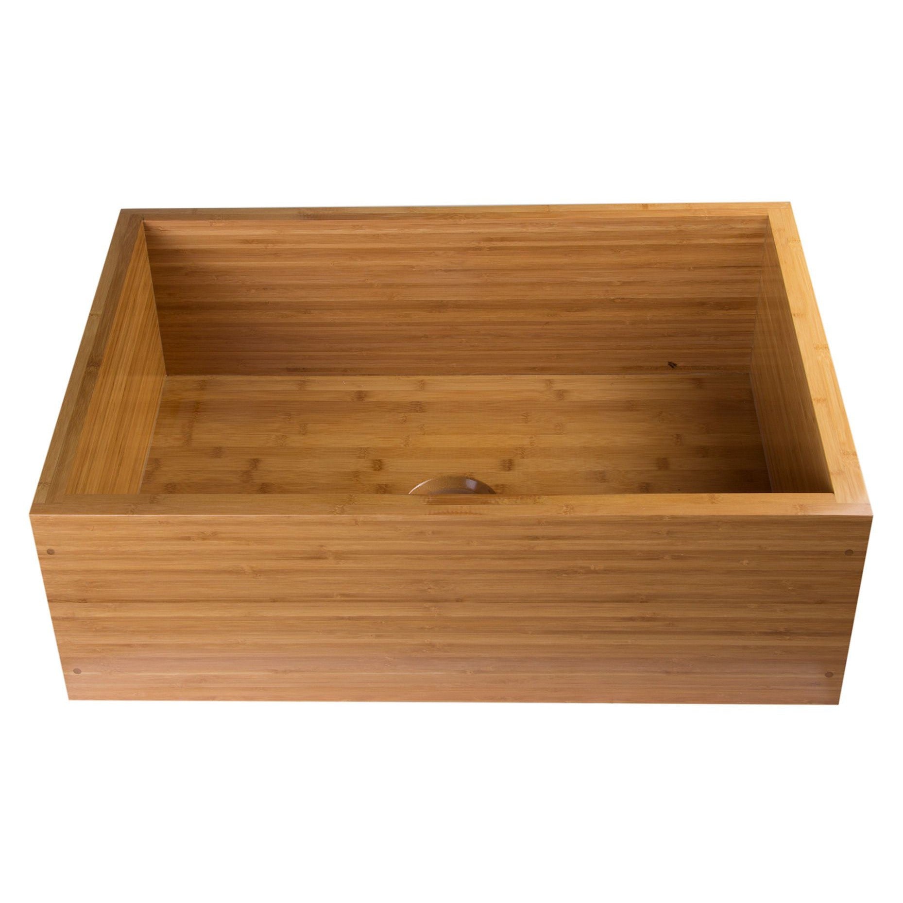 ALFI Brand AB3021 30" Single Bowl Bamboo Kitchen Farm Sink