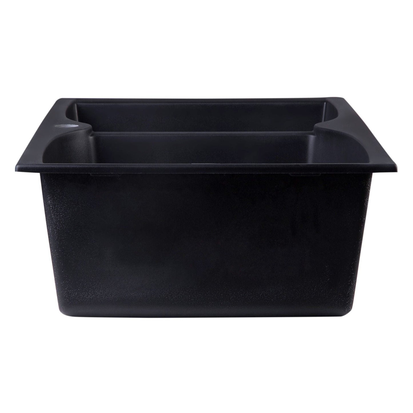 ALFI Brand AB3220DI-BLA Black 32" Drop-In Double Bowl Granite Composite Kitchen Sink