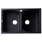 ALFI Brand AB3220DI-BLA Black 32" Drop-In Double Bowl Granite Composite Kitchen Sink