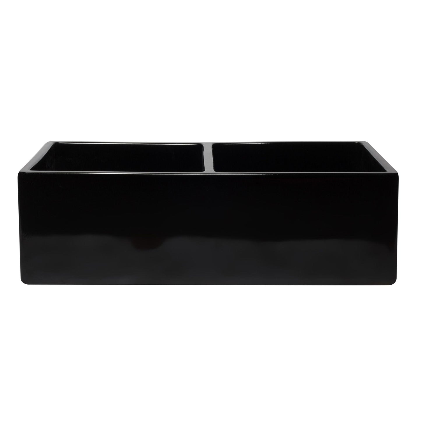 ALFI Brand AB3318DB-BG 33 inch Black Reversible Double Fireclay Farmhouse Kitchen Sink