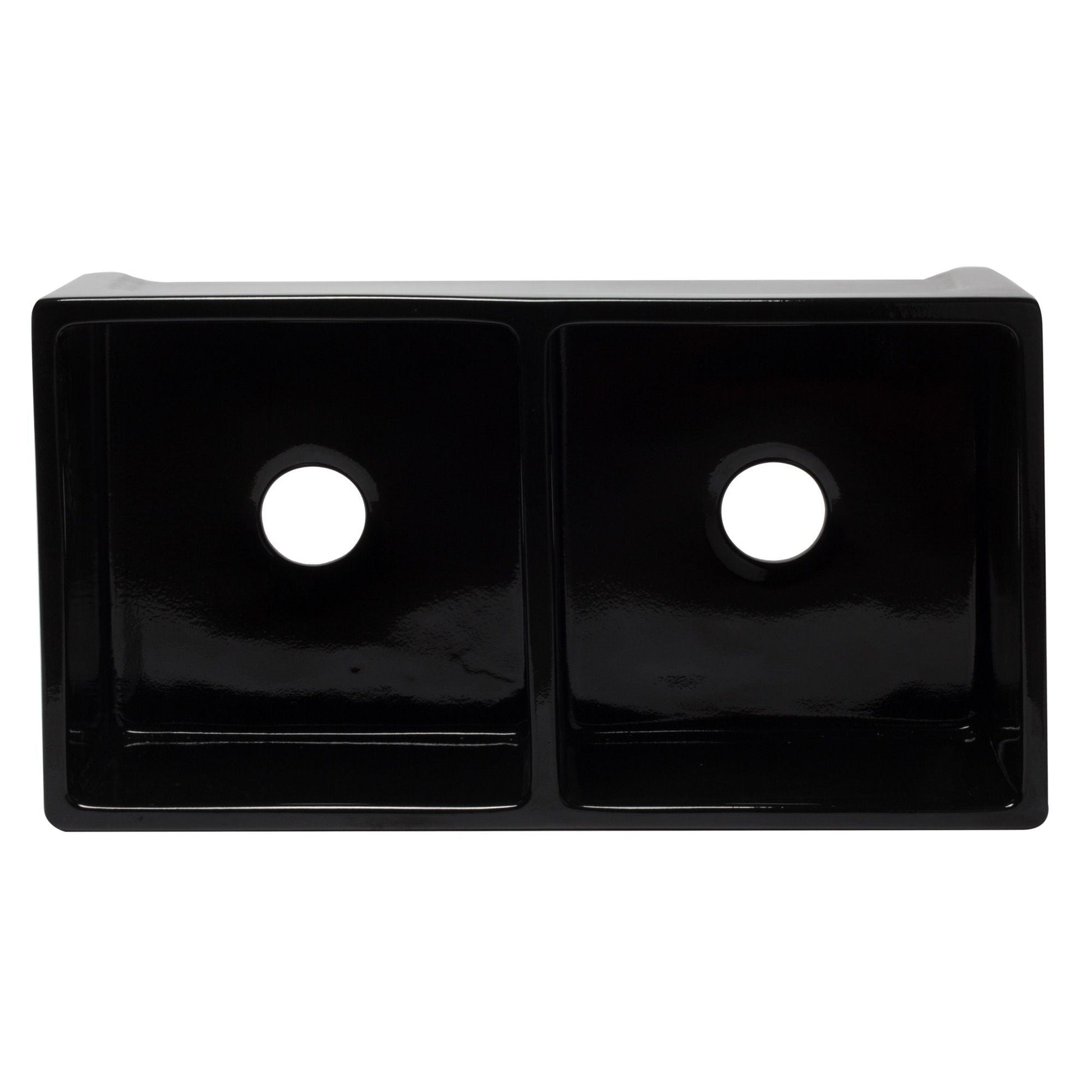 ALFI Brand AB3318DB-BG 33 inch Black Reversible Double Fireclay Farmhouse Kitchen Sink