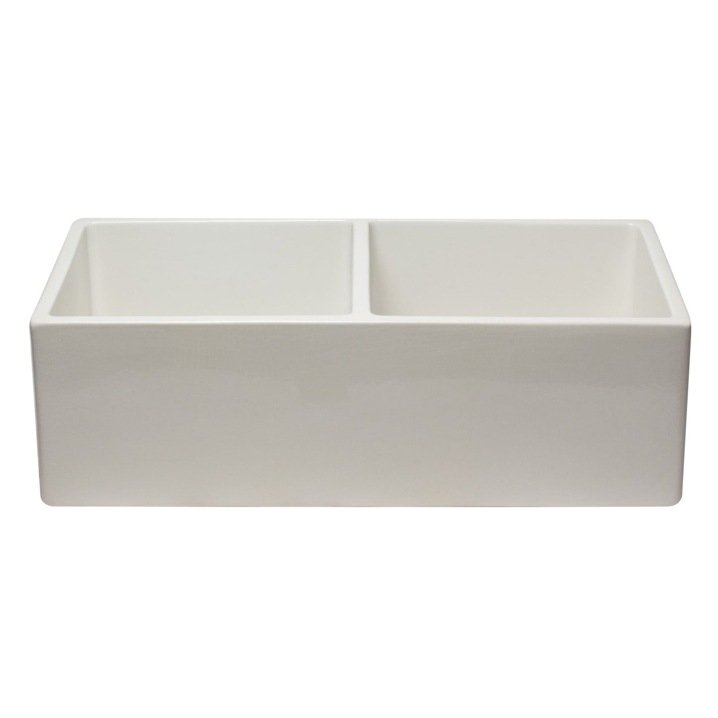 ALFI Brand AB3318DB-W 33 inch White Reversible Double Fireclay Farmhouse Kitchen Sink