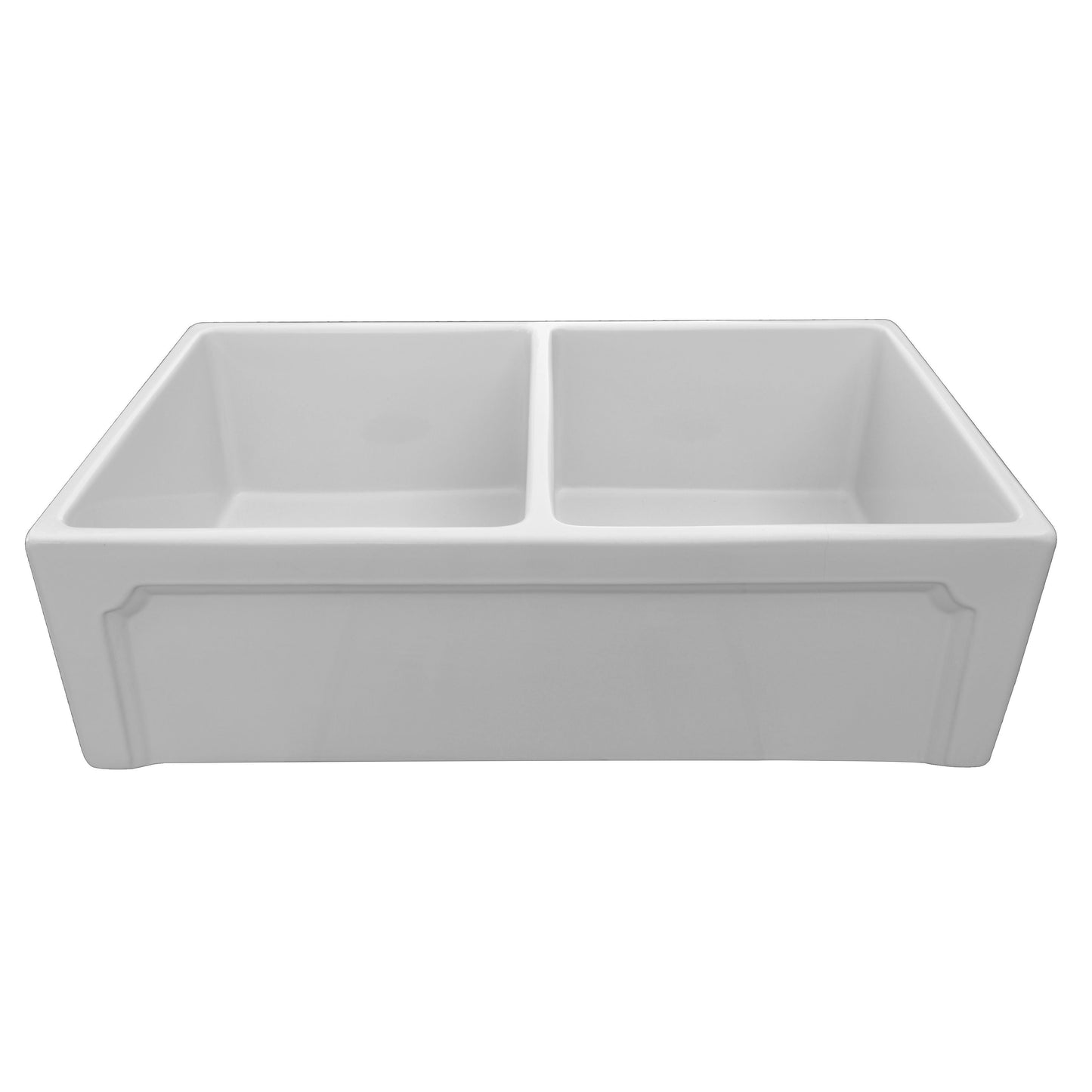 ALFI Brand AB3318DB-W 33 inch White Reversible Double Fireclay Farmhouse Kitchen Sink