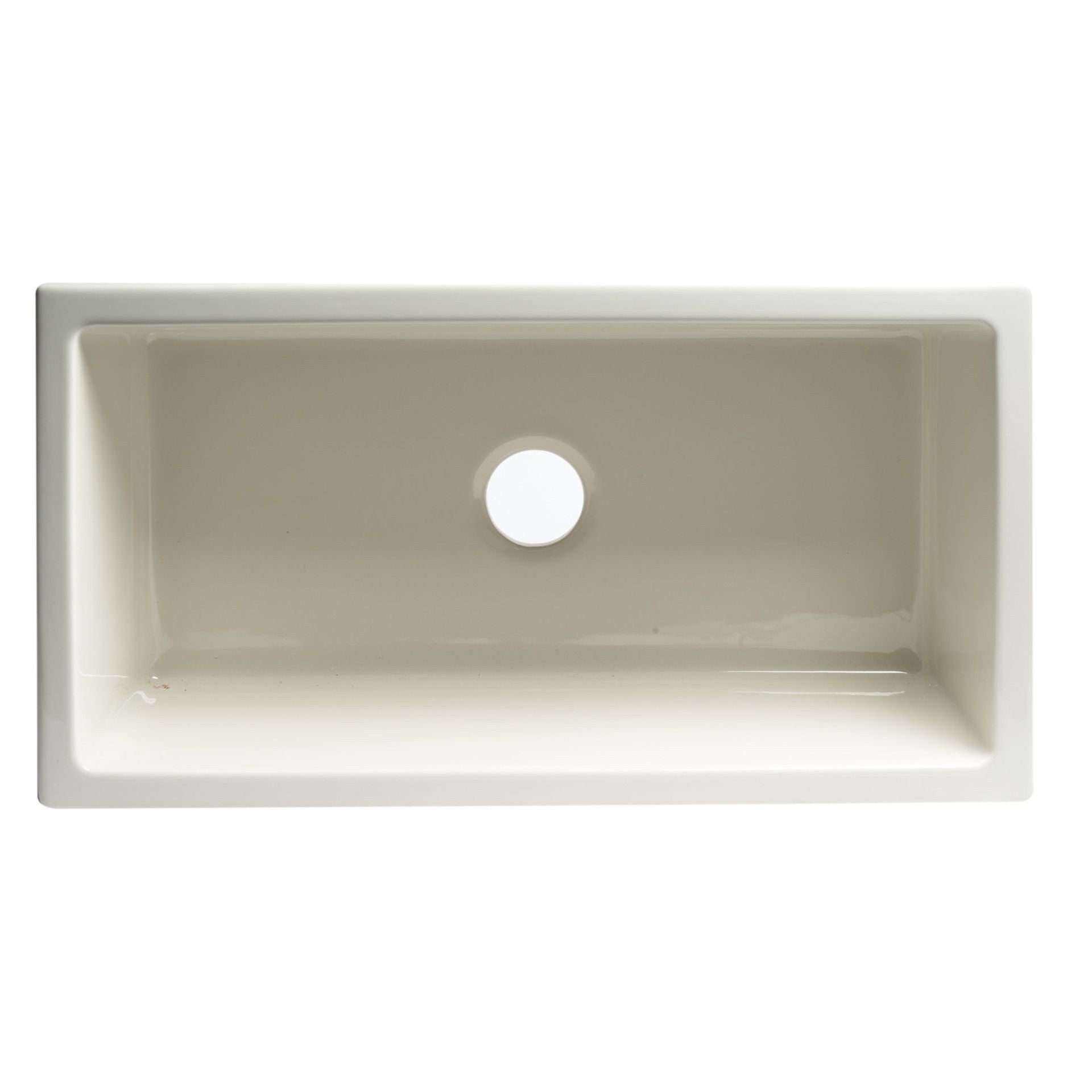 ALFI Brand AB3318HS-B Biscuit 33" x 18" Reversible Fluted / Smooth Fireclay Farm Sink