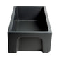 ALFI Brand AB3318HS-BM 33" Black Matte Reversible Smooth / Fluted Single Bowl Fireclay Farm Sink