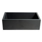 ALFI Brand AB3318HS-BM 33" Black Matte Reversible Smooth / Fluted Single Bowl Fireclay Farm Sink