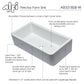 ALFI Brand AB3318SB-W 33" White Smooth Apron Solid Thick Wall Fireclay Single Bowl Farm Sink