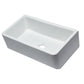 ALFI Brand AB3318SB-W 33" White Smooth Apron Solid Thick Wall Fireclay Single Bowl Farm Sink