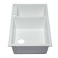 ALFI Brand AB3319DI-W White 34" Double Bowl Drop In Granite Composite Kitchen Sink