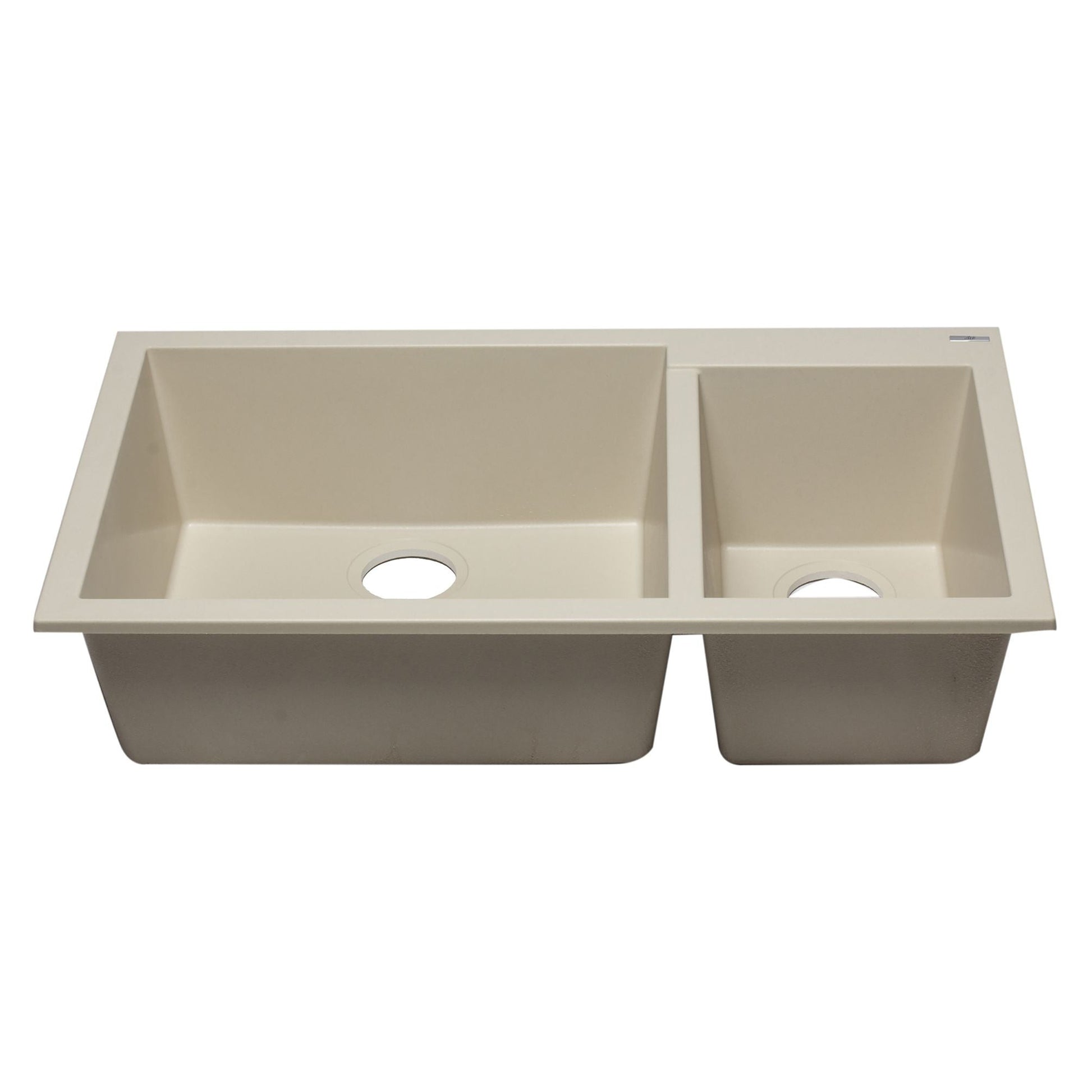 ALFI Brand AB3319UM-B Biscuit 34" Double Bowl Undermount Granite Composite Kitchen Sink