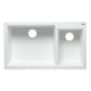 ALFI Brand AB3319UM-W White 34" Double Bowl Undermount Granite Composite Kitchen Sink