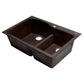 ALFI Brand AB3320DI-C Chocolate 33" Double Bowl Drop In Granite Composite Kitchen Sink