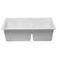 ALFI Brand AB3320DI-W White 33" Double Bowl Drop In Granite Composite Kitchen Sink