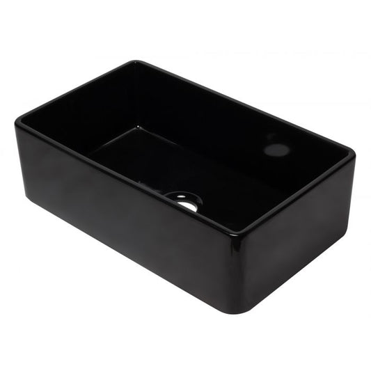 ALFI Brand AB3320SB-BG 33 inch Black Reversible Single Fireclay Farmhouse Kitchen Sink