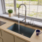 ALFI Brand AB3322UM-T Titanium 33" Single Bowl Undermount Granite Composite Kitchen Sink