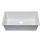 ALFI Brand AB3322UM-W White 33" Single Bowl Undermount Granite Composite Kitchen Sink