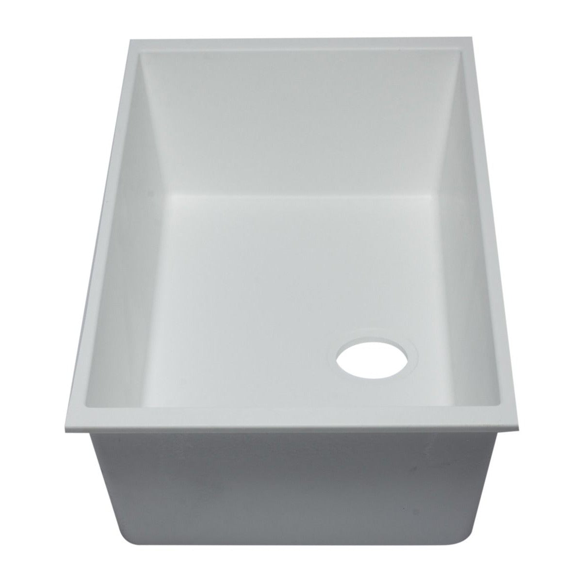 ALFI Brand AB3322UM-W White 33" Single Bowl Undermount Granite Composite Kitchen Sink