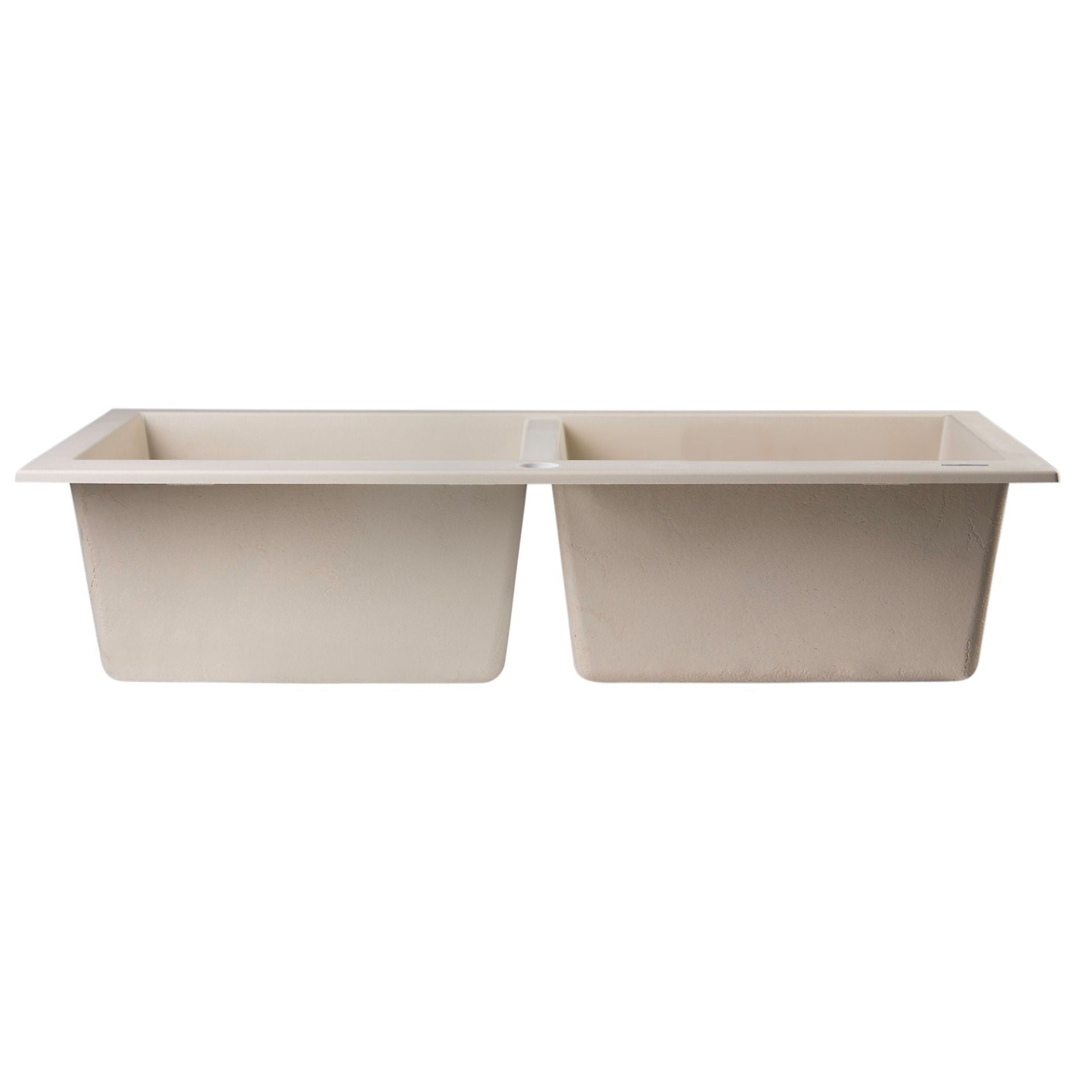 ALFI Brand AB3420DI-B Biscuit 34" Drop-In Double Bowl Granite Composite Kitchen Sink