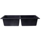 ALFI Brand AB3420DI-BLA Black 34" Drop-In Double Bowl Granite Composite Kitchen Sink