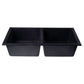 ALFI Brand AB3420UM-BLA Black 34" Undermount Double Bowl Granite Composite Kitchen Sink