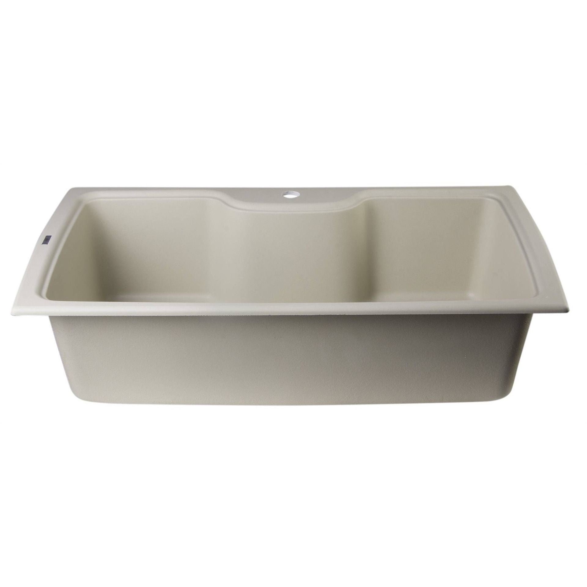 ALFI Brand AB3520DI-B Biscuit 35" Drop-In Single Bowl Granite Composite Kitchen Sink