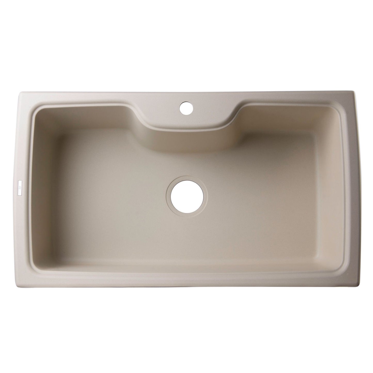 ALFI Brand AB3520DI-B Biscuit 35" Drop-In Single Bowl Granite Composite Kitchen Sink