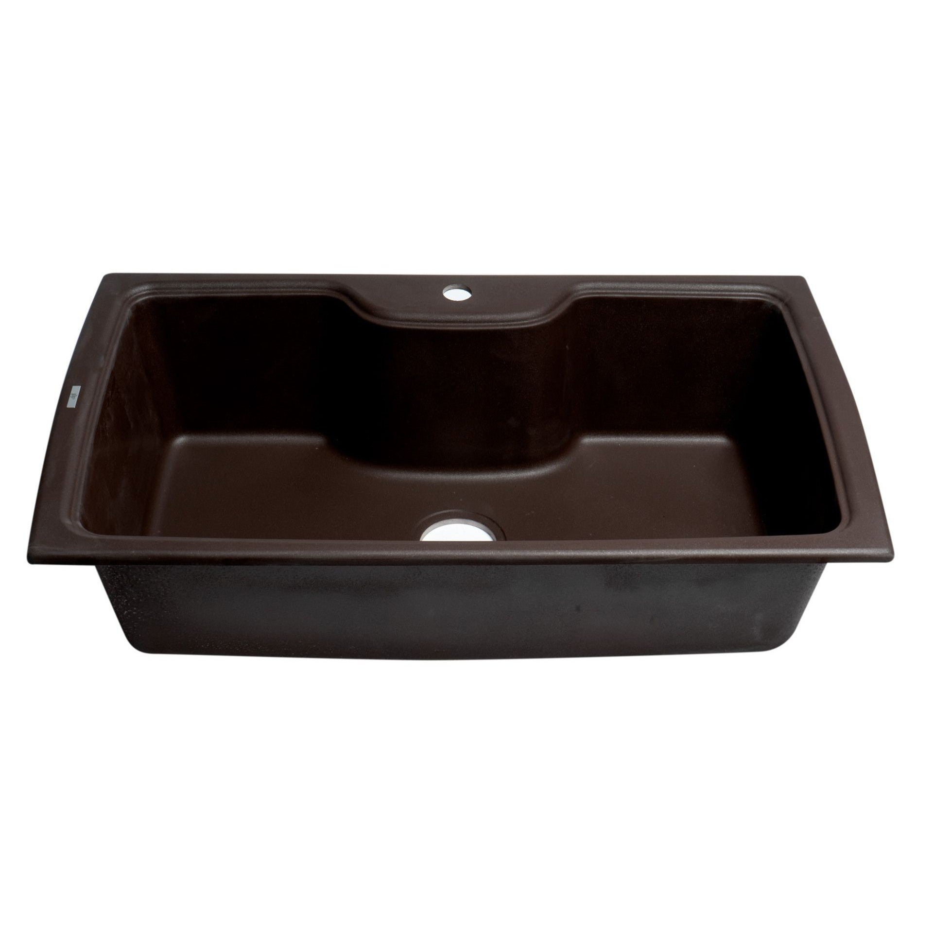 ALFI Brand AB3520DI-C Chocolate 35" Drop-In Single Bowl Granite Composite Kitchen Sink