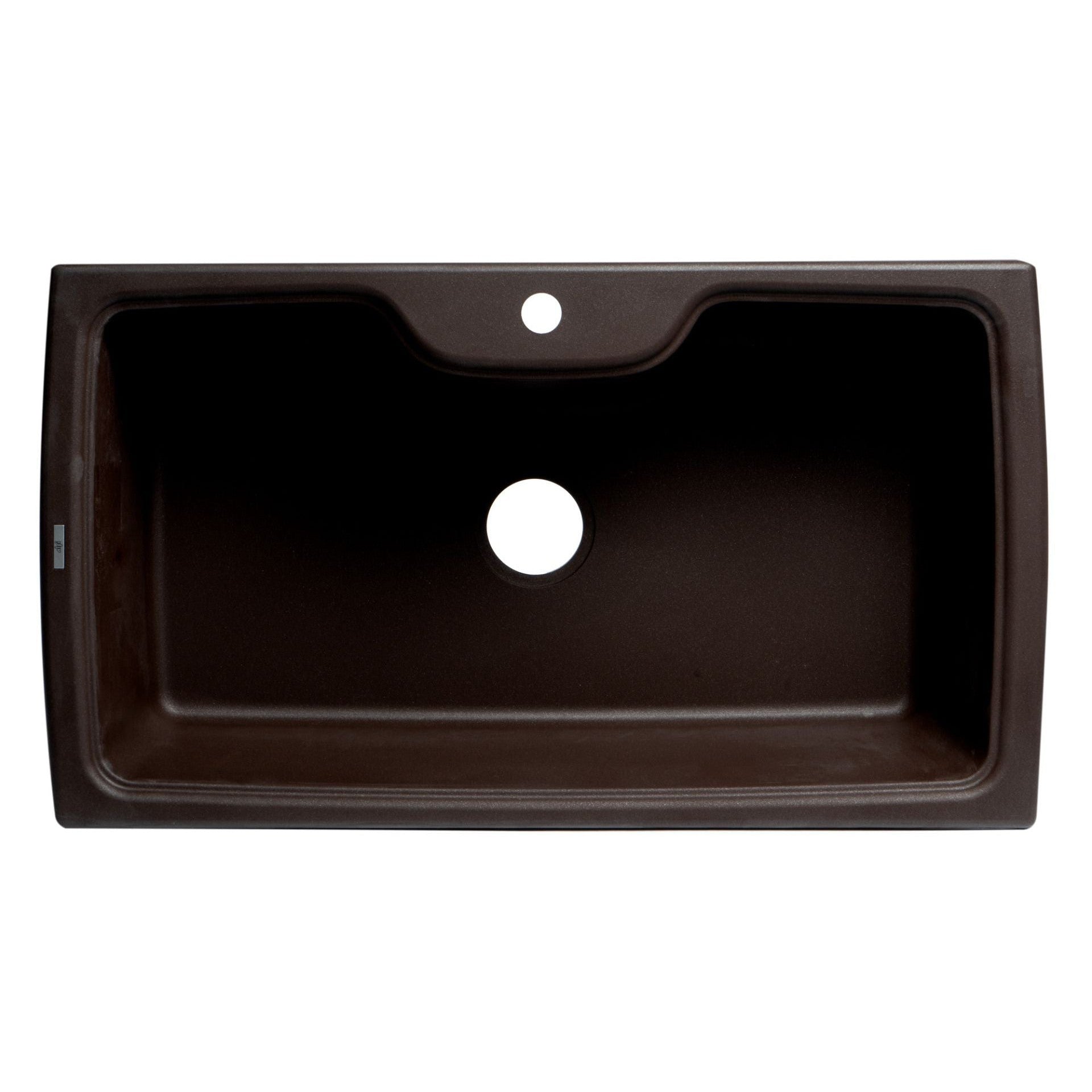 ALFI Brand AB3520DI-C Chocolate 35" Drop-In Single Bowl Granite Composite Kitchen Sink