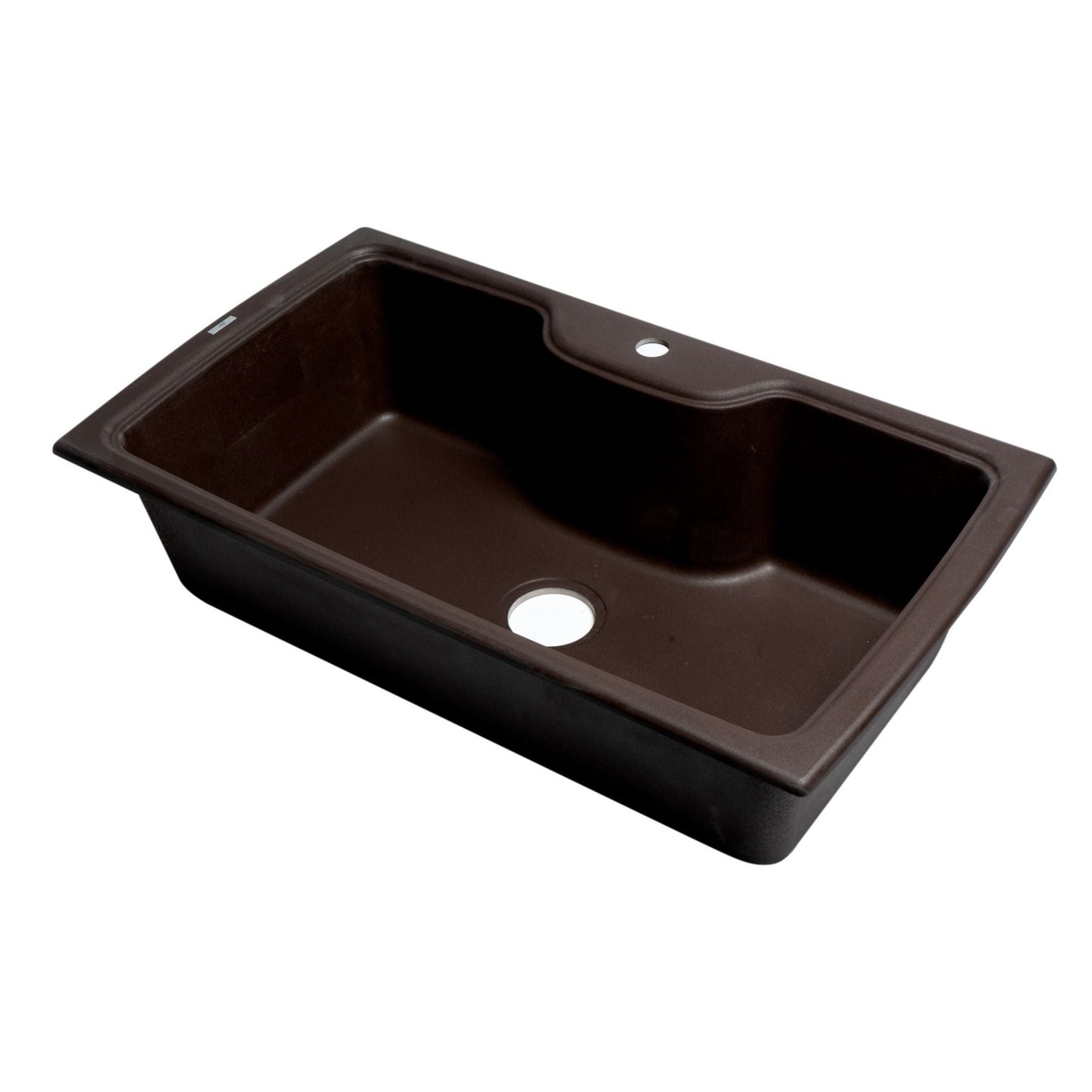 ALFI Brand AB3520DI-C Chocolate 35" Drop-In Single Bowl Granite Composite Kitchen Sink