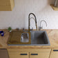 ALFI Brand AB3520DI-T Titanium 35" Drop-In Single Bowl Granite Composite Kitchen Sink