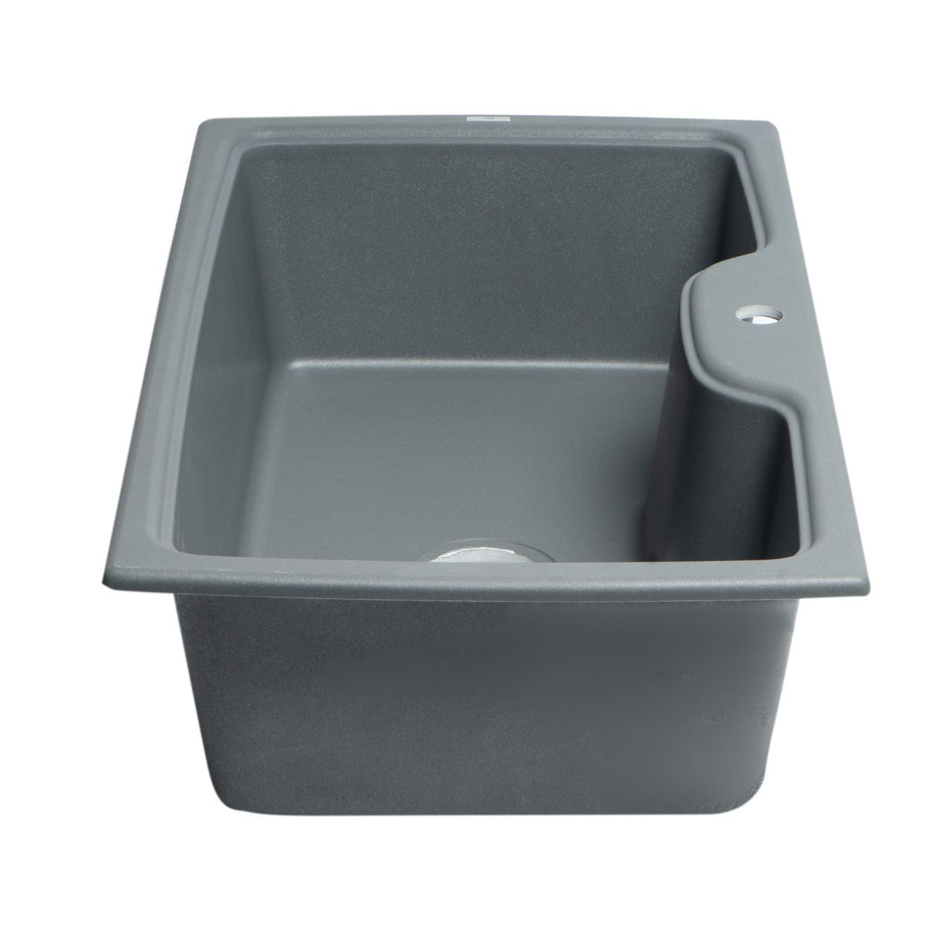 ALFI Brand AB3520DI-T Titanium 35" Drop-In Single Bowl Granite Composite Kitchen Sink