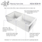 ALFI Brand AB3618DB-W 36" White Smooth Apron Thick Wall Fireclay Double Bowl Farm Sink