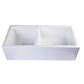 ALFI Brand AB3618DB-W 36" White Smooth Apron Thick Wall Fireclay Double Bowl Farm Sink