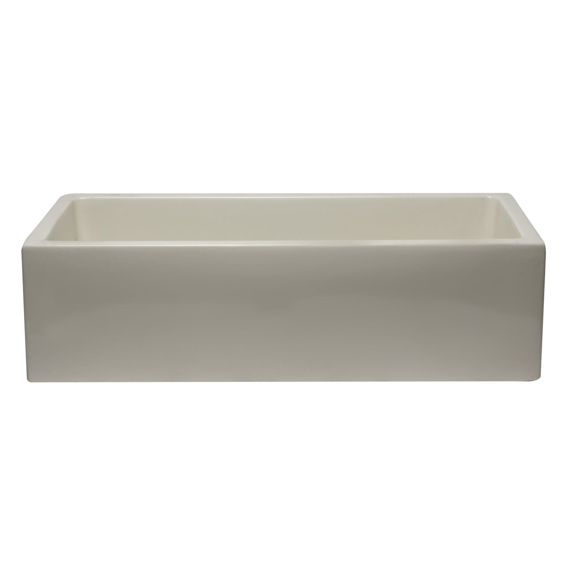 ALFI Brand AB3618HS-B 36 inch Biscuit Reversible Smooth / Fluted Single Bowl Fireclay Farm Sink