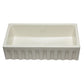 ALFI Brand AB3618HS-B 36 inch Biscuit Reversible Smooth / Fluted Single Bowl Fireclay Farm Sink