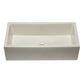 ALFI Brand AB3618HS-B 36 inch Biscuit Reversible Smooth / Fluted Single Bowl Fireclay Farm Sink