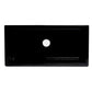 ALFI Brand AB3618HS-BG 36" Black Gloss Reversible Smooth / Fluted Single Bowl Fireclay Farm Sink