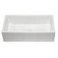 ALFI Brand AB3618HS-W 36 inch White Reversible Smooth / Fluted Single Bowl Fireclay Farm Sink