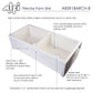 ALFI Brand AB3918ARCH-B 39" Biscuit Arched Apron Thick Wall Fireclay Double Bowl Farm Sink