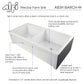 ALFI Brand AB3918ARCH-W 39" White Arched Apron Thick Wall Fireclay Double Bowl Farm Sink