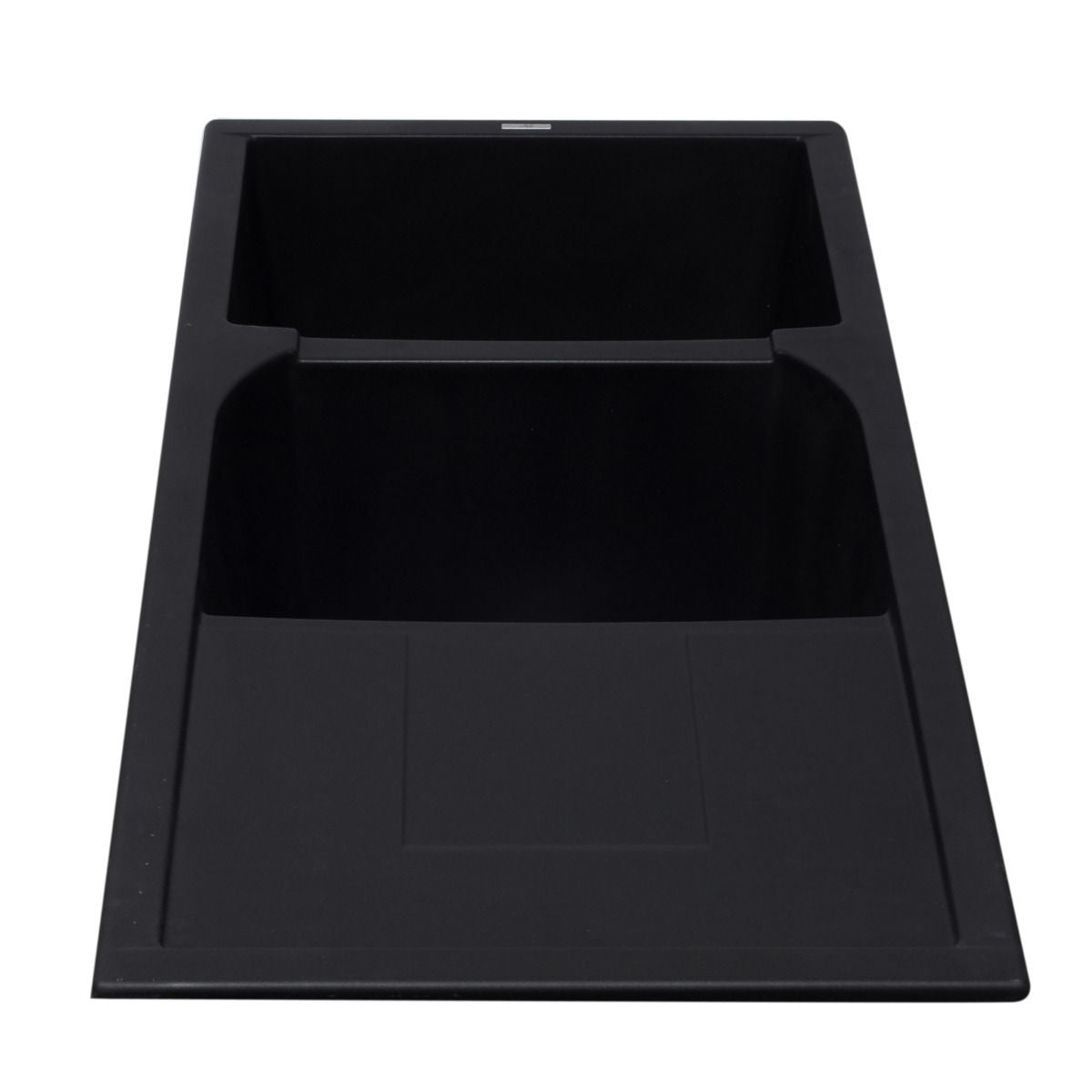 Alfi Brand AB4620DI-B Biscuit 46 Double Bowl Granite Composite Kitchen Sink with Drainboard