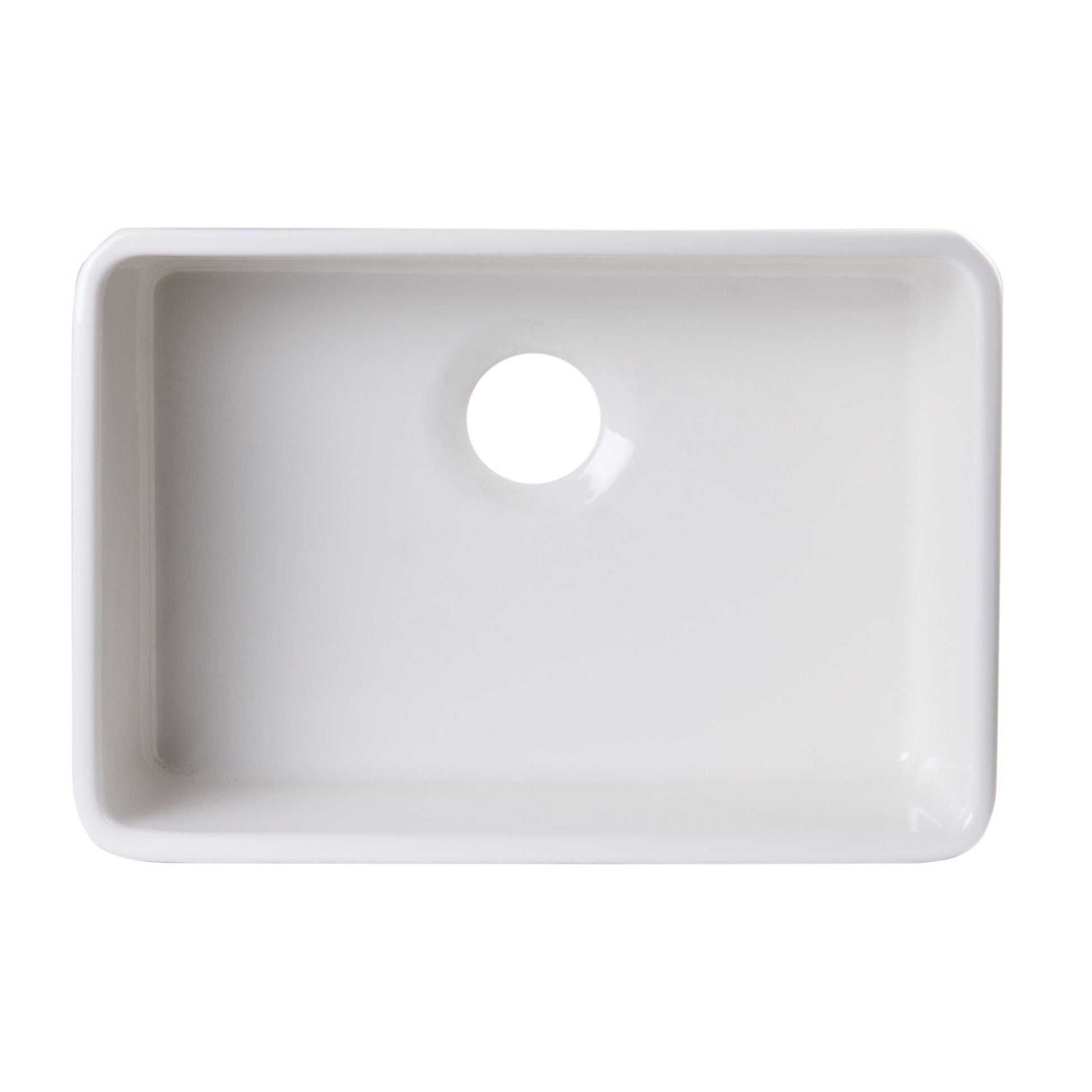 ALFI Brand AB503-B Biscuit 23" Smooth Apron Fireclay Single Bowl Farmhouse Kitchen Sink