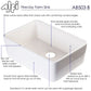 ALFI Brand AB503-B Biscuit 23" Smooth Apron Fireclay Single Bowl Farmhouse Kitchen Sink