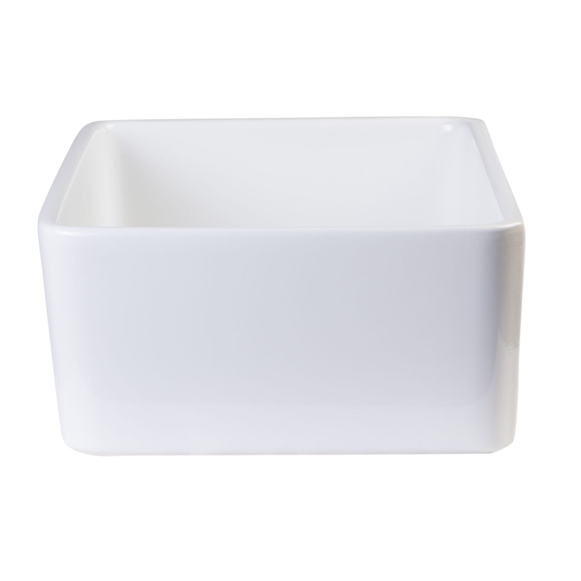 ALFI Brand AB503-W White 23" Smooth Apron Fireclay Single Bowl Farmhouse Kitchen Sink